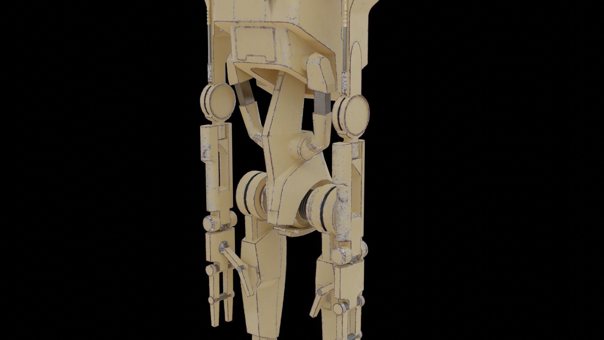 B1 Battle Droid Low-poly 3D model_30