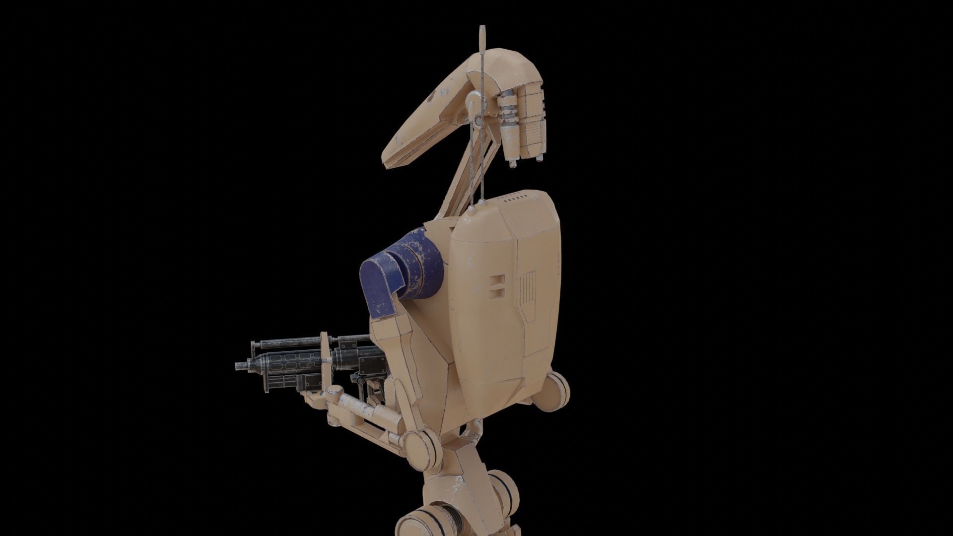 B1 Battle Droid Low-poly 3D model_1