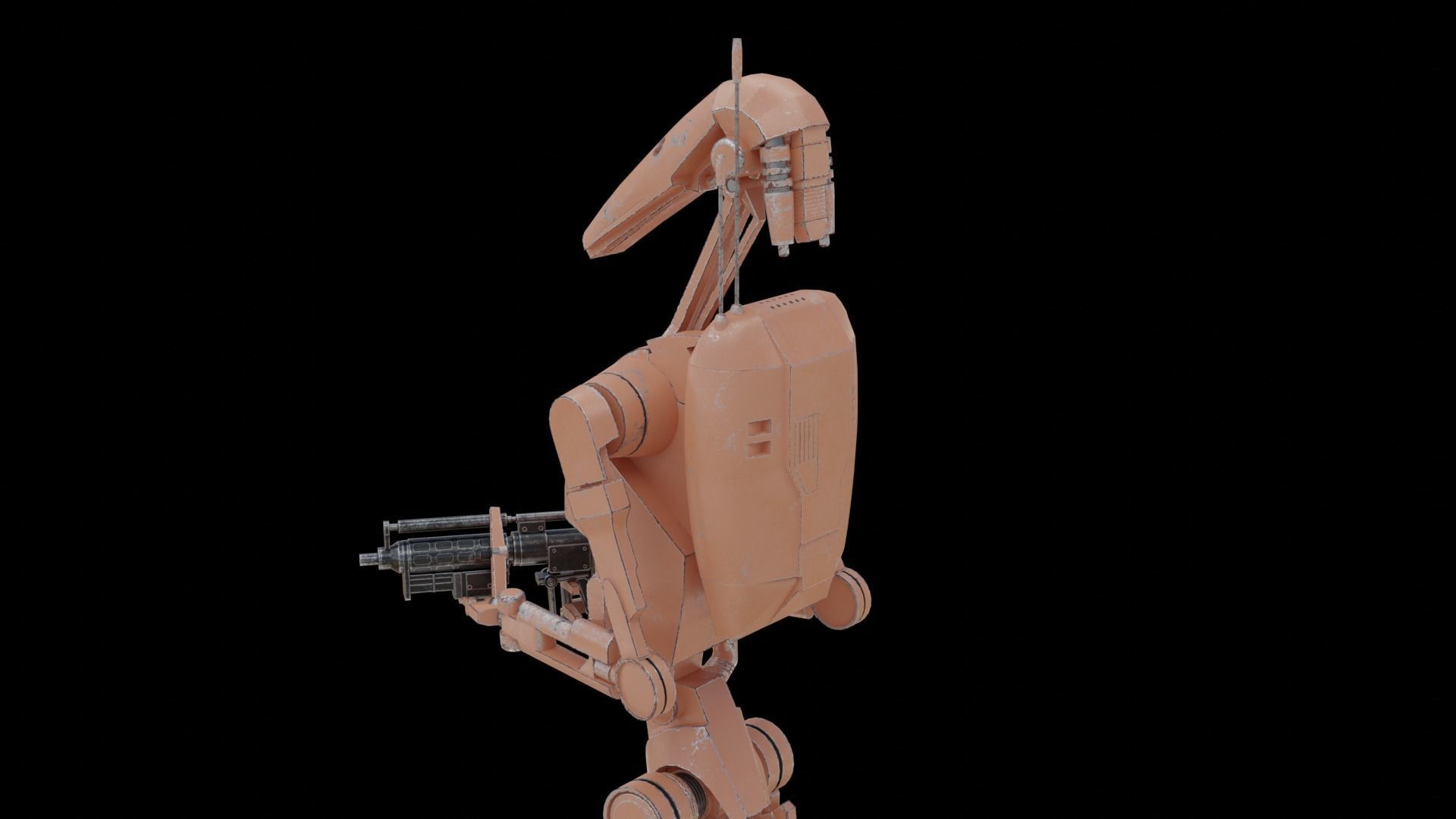 B1 Battle Droid Low-poly 3D model_5