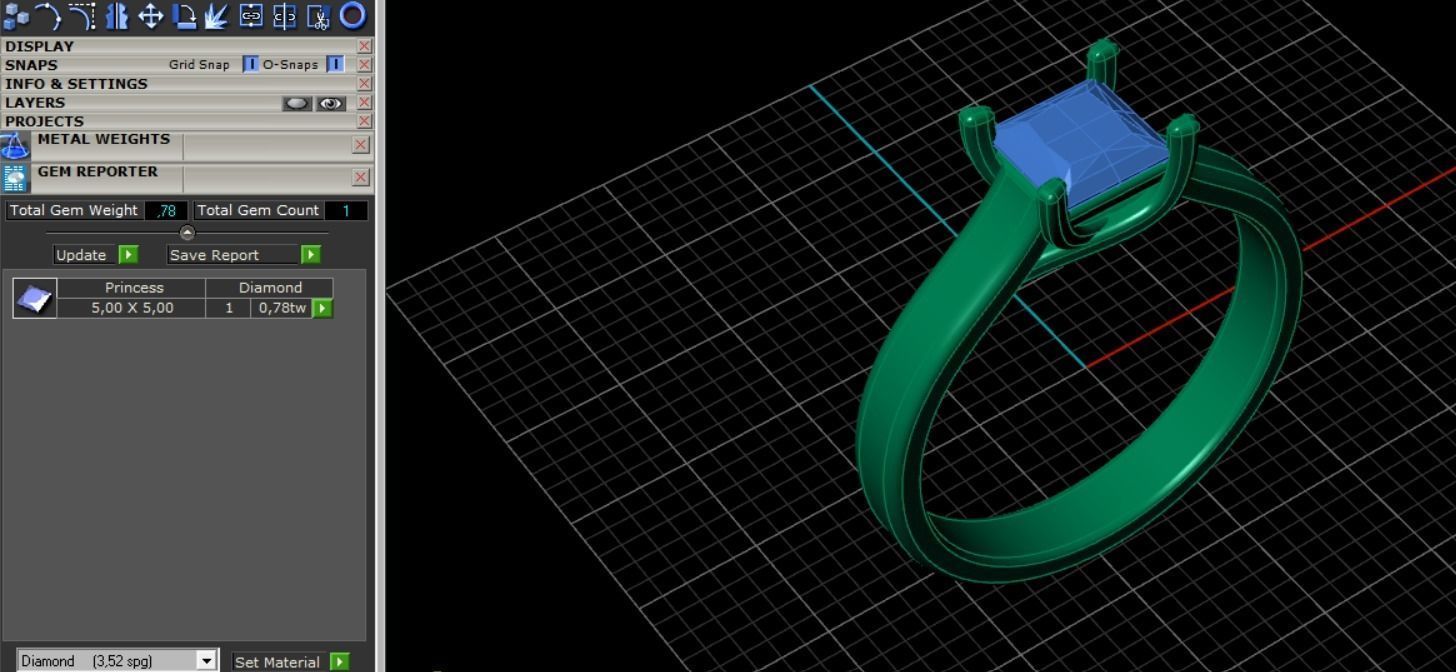 18 One Stone Ring 3D print model_4