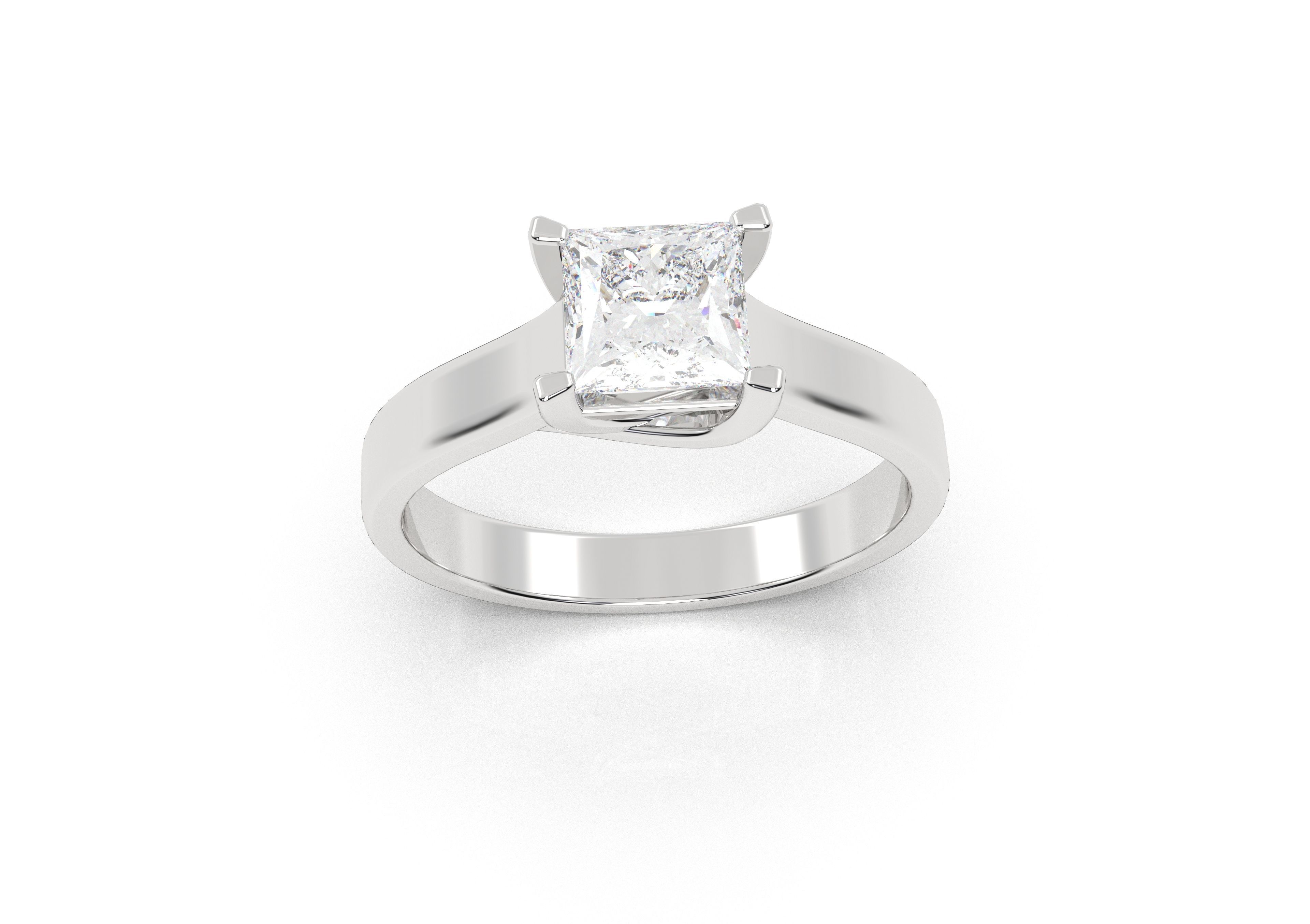 18 One Stone Ring 3D print model_1