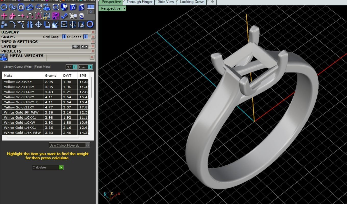 18 One Stone Ring 3D print model_3