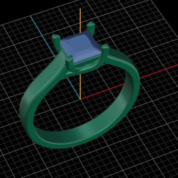 18 One Stone Ring 3D print model_7