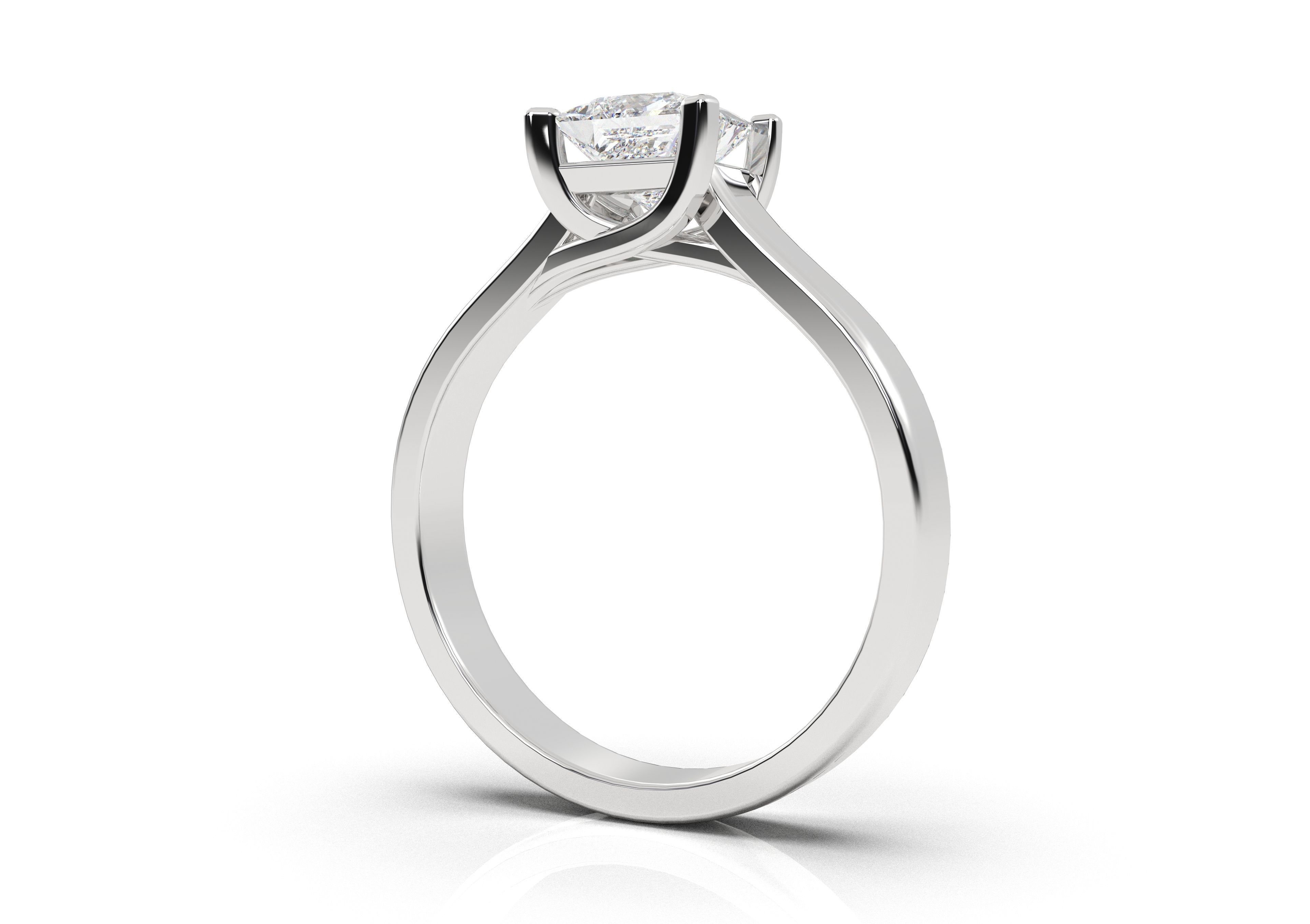 18 One Stone Ring 3D print model_2