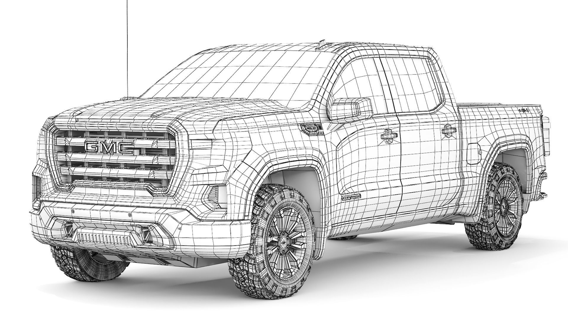 GMC Sierra 1500 Elevation 2020 3D model_8