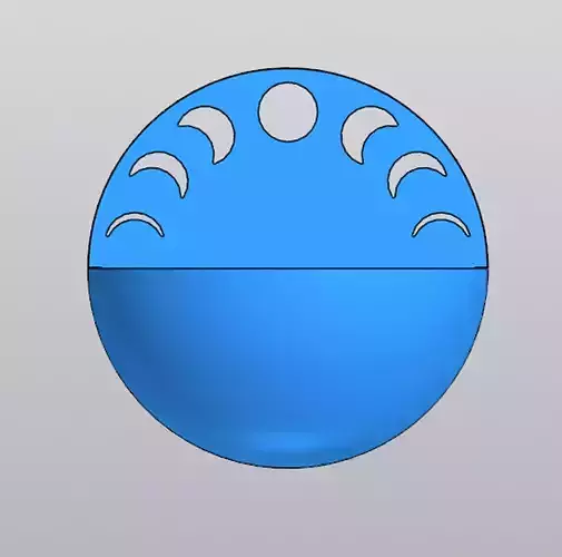 Moon phases Hanging planter Holder for small things 3D print model