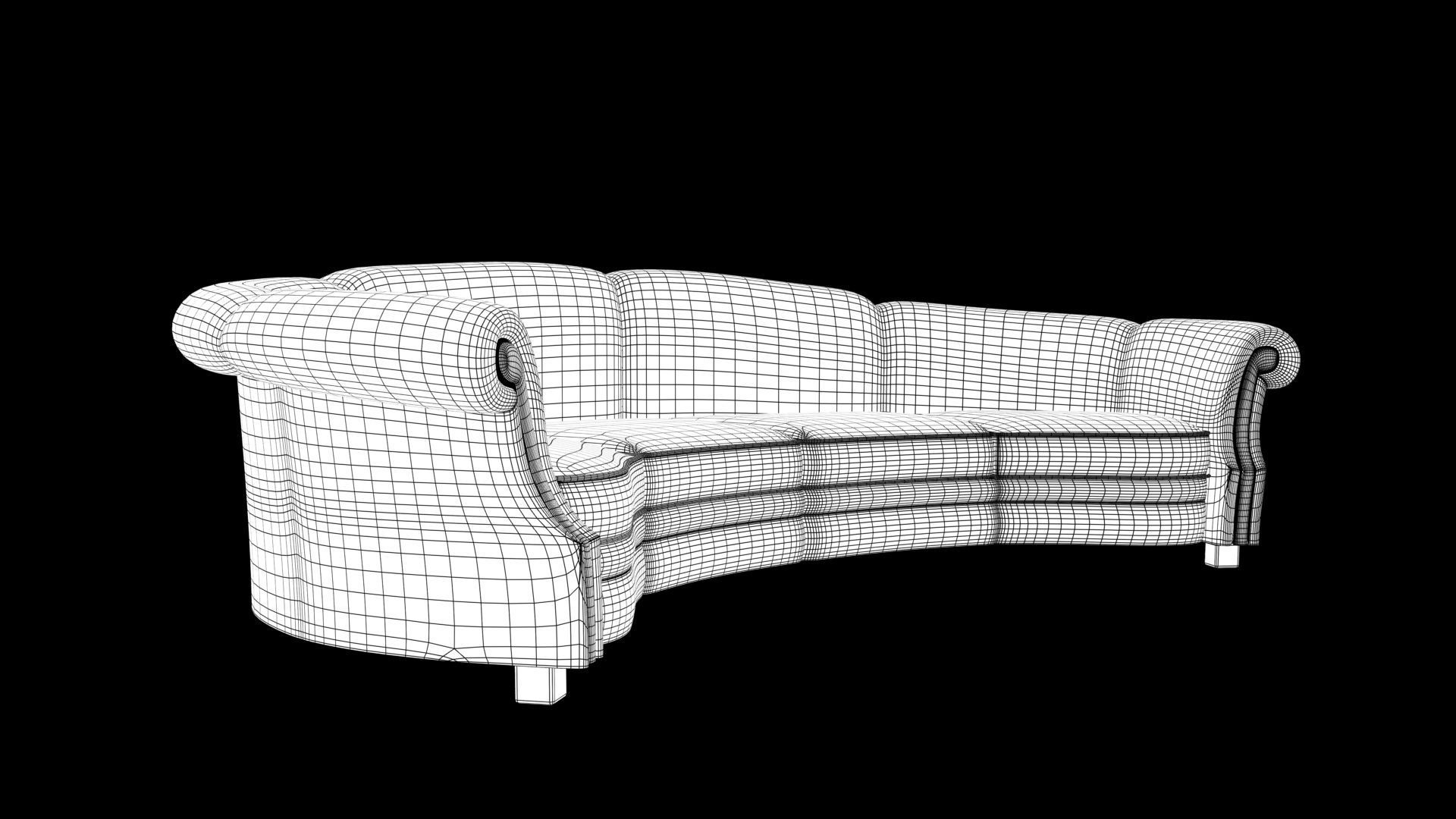 Realistic sofa 3D model_10