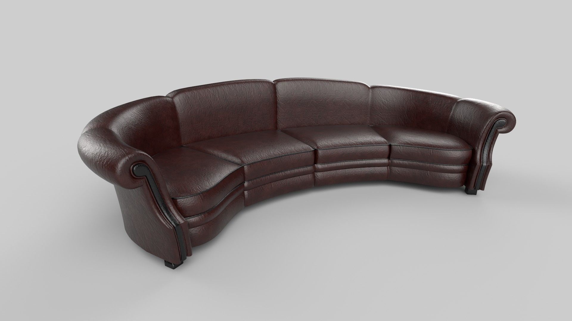 Realistic sofa 3D model_1