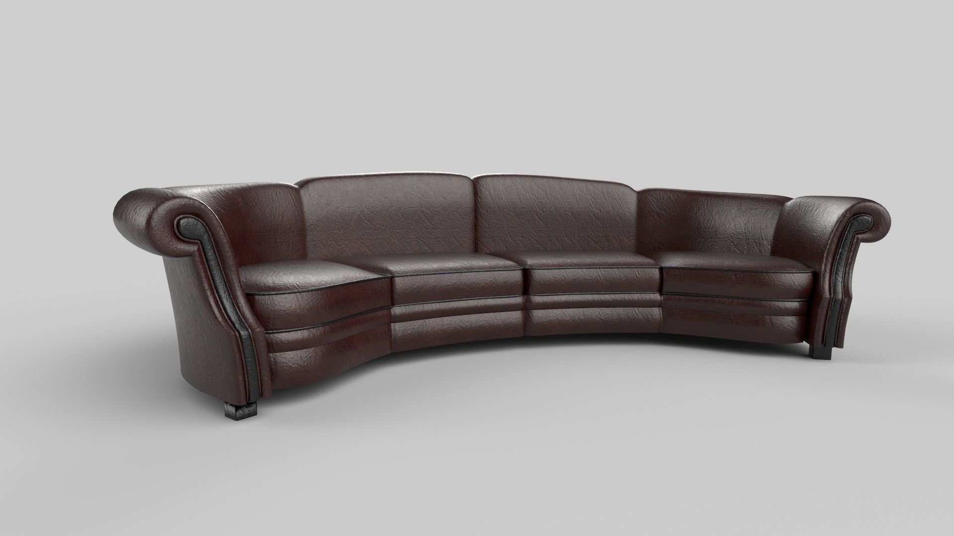 Realistic sofa 3D model_2