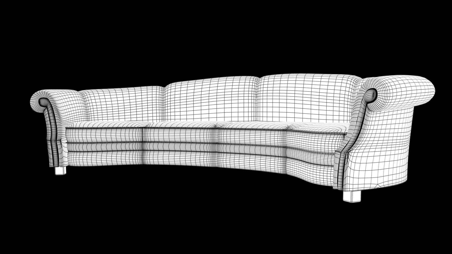 Realistic sofa 3D model_8