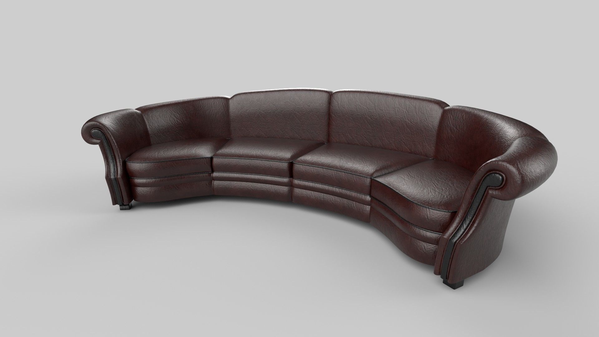 Realistic sofa 3D model_3