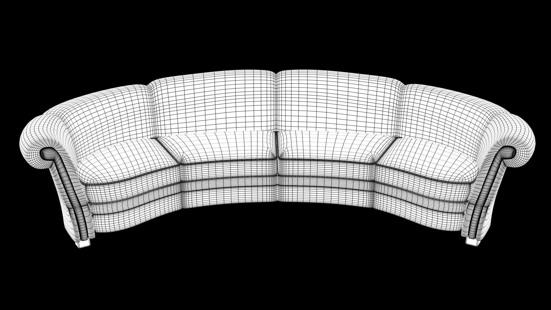 Realistic sofa 3D model_6