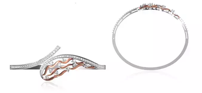 Women Bangle Bracelet STL JCD Details