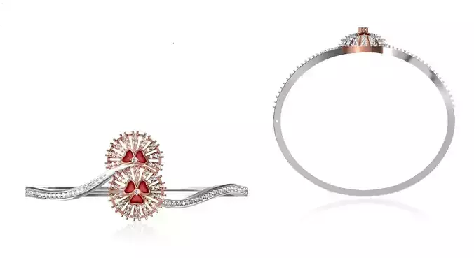 Women Bangle Bracelet STL JCD Details