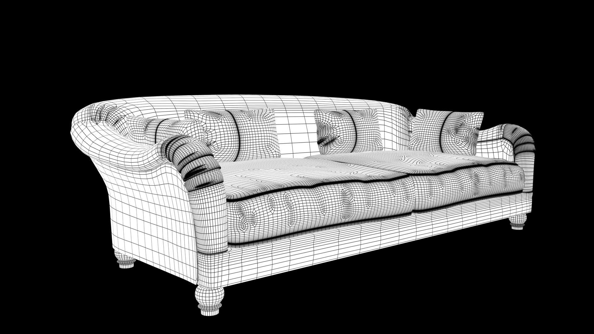Realistic sofa 3D model_6