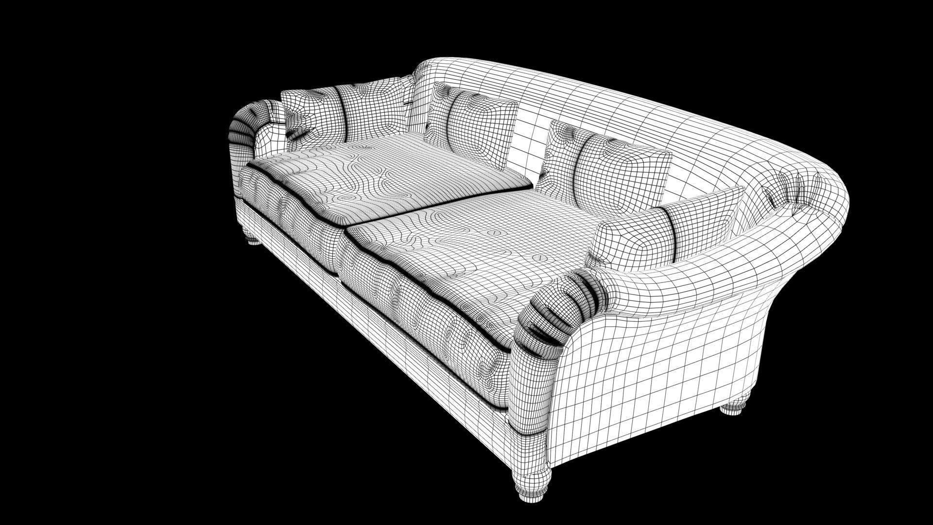 Realistic sofa 3D model_7