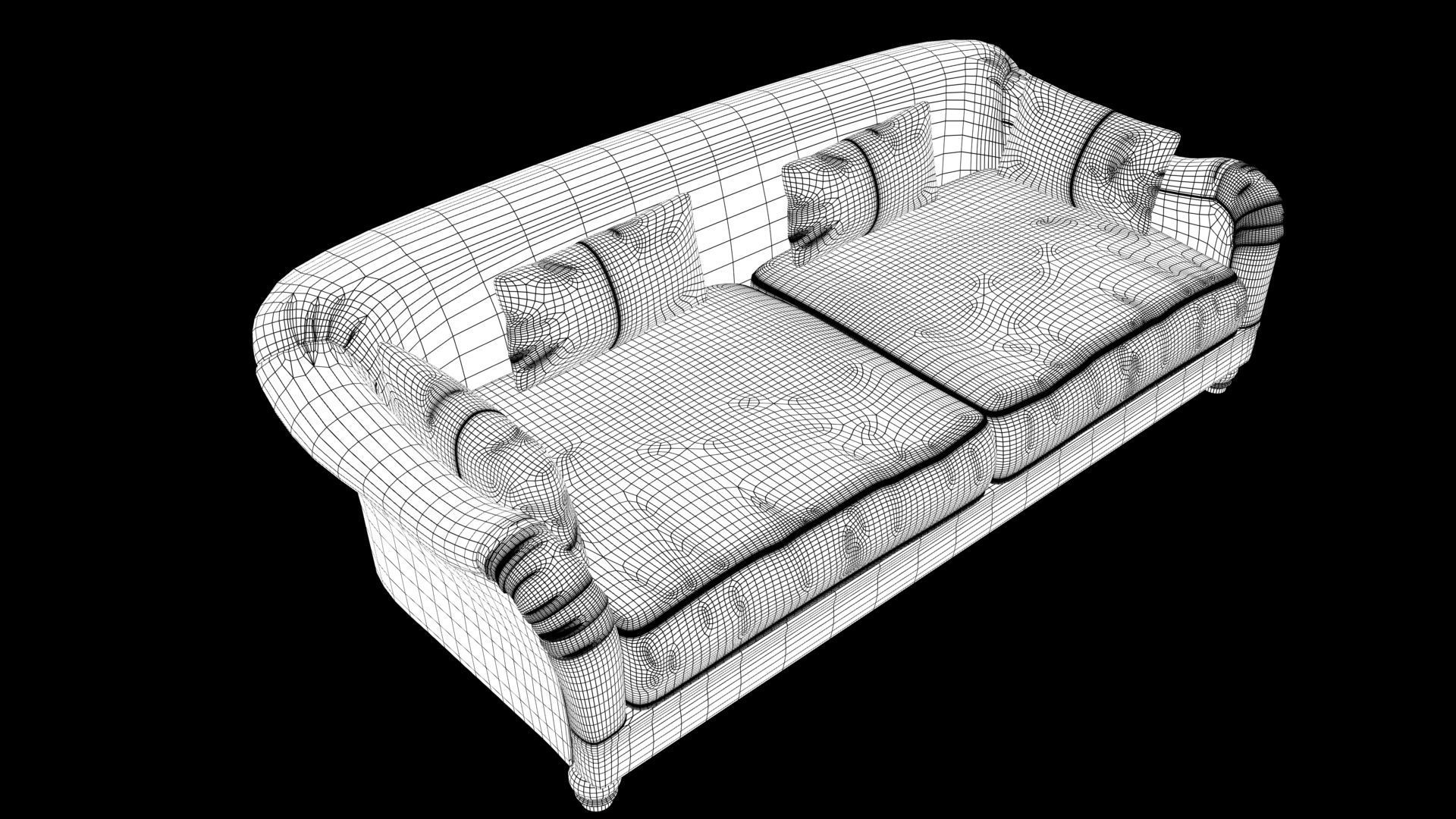Realistic sofa 3D model_8