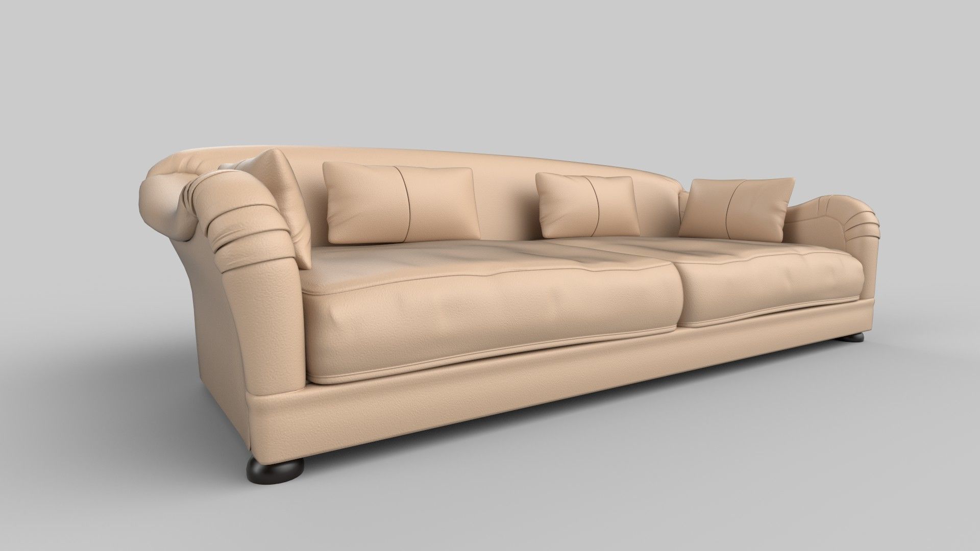 Realistic sofa 3D model_1
