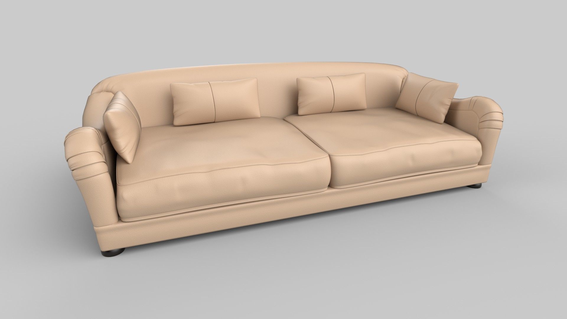 Realistic sofa 3D model_3