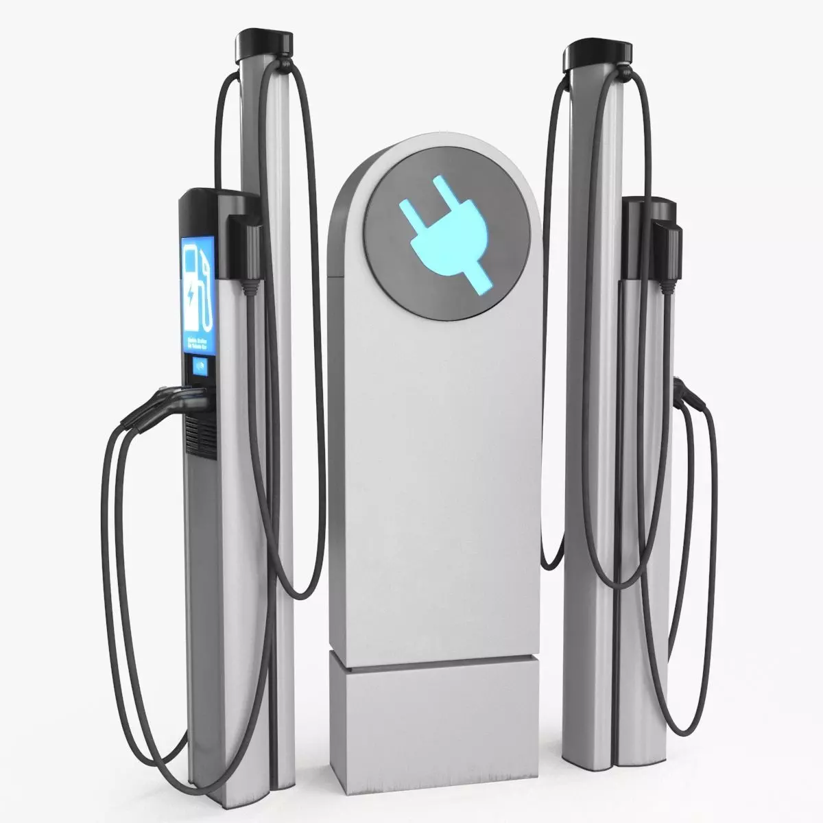 Charging Station Low-poly 3D model