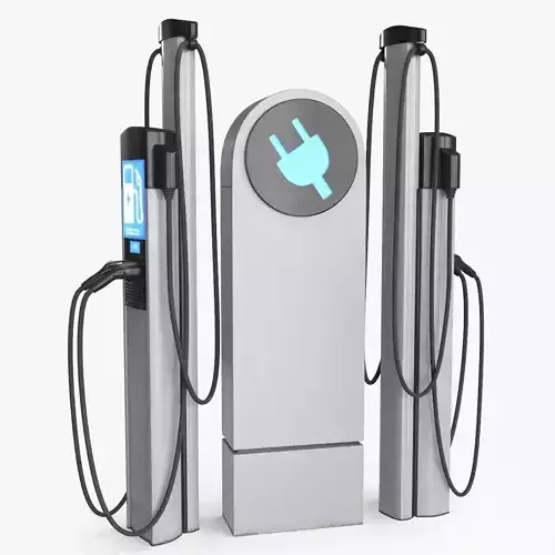 Charging Station Low-poly 3D model