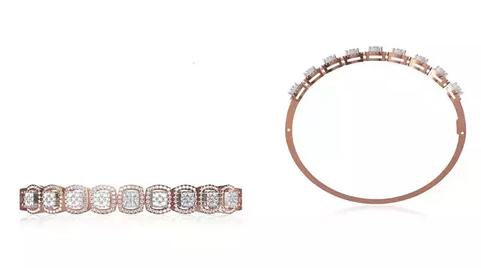 Women Bangle Bracelet STL JCD Details