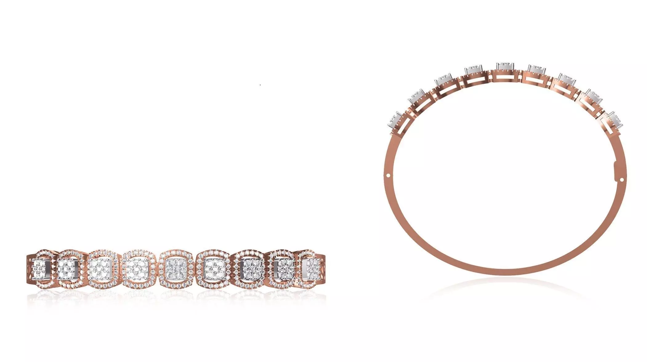 Women Bangle Bracelet STL JCD Details 3D print model