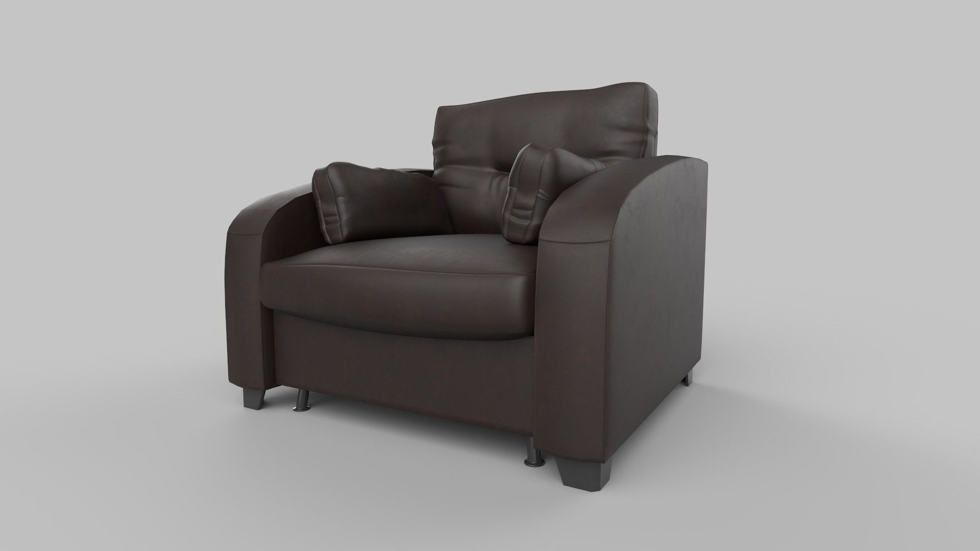 Realistic Sofa Low-poly 3D model_4