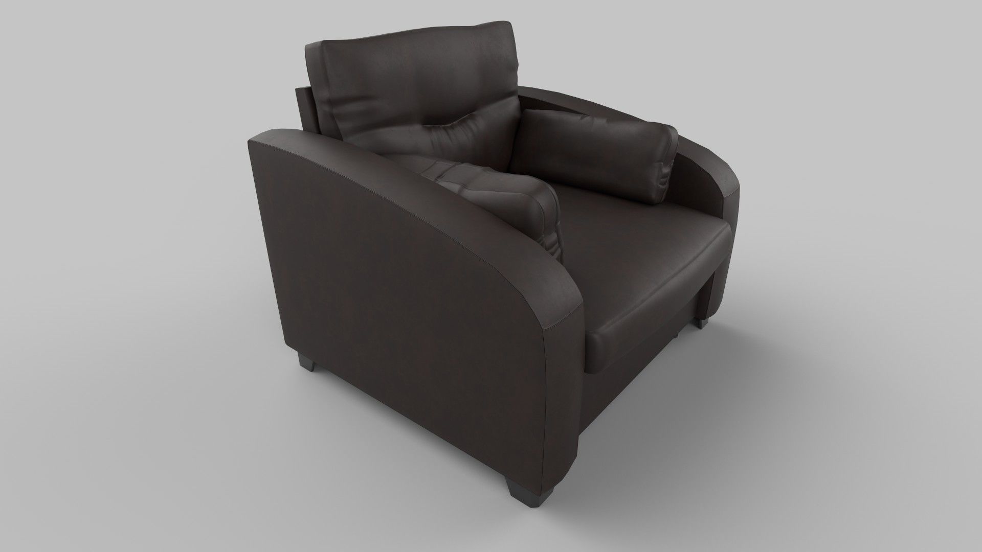 Realistic Sofa Low-poly 3D model_2