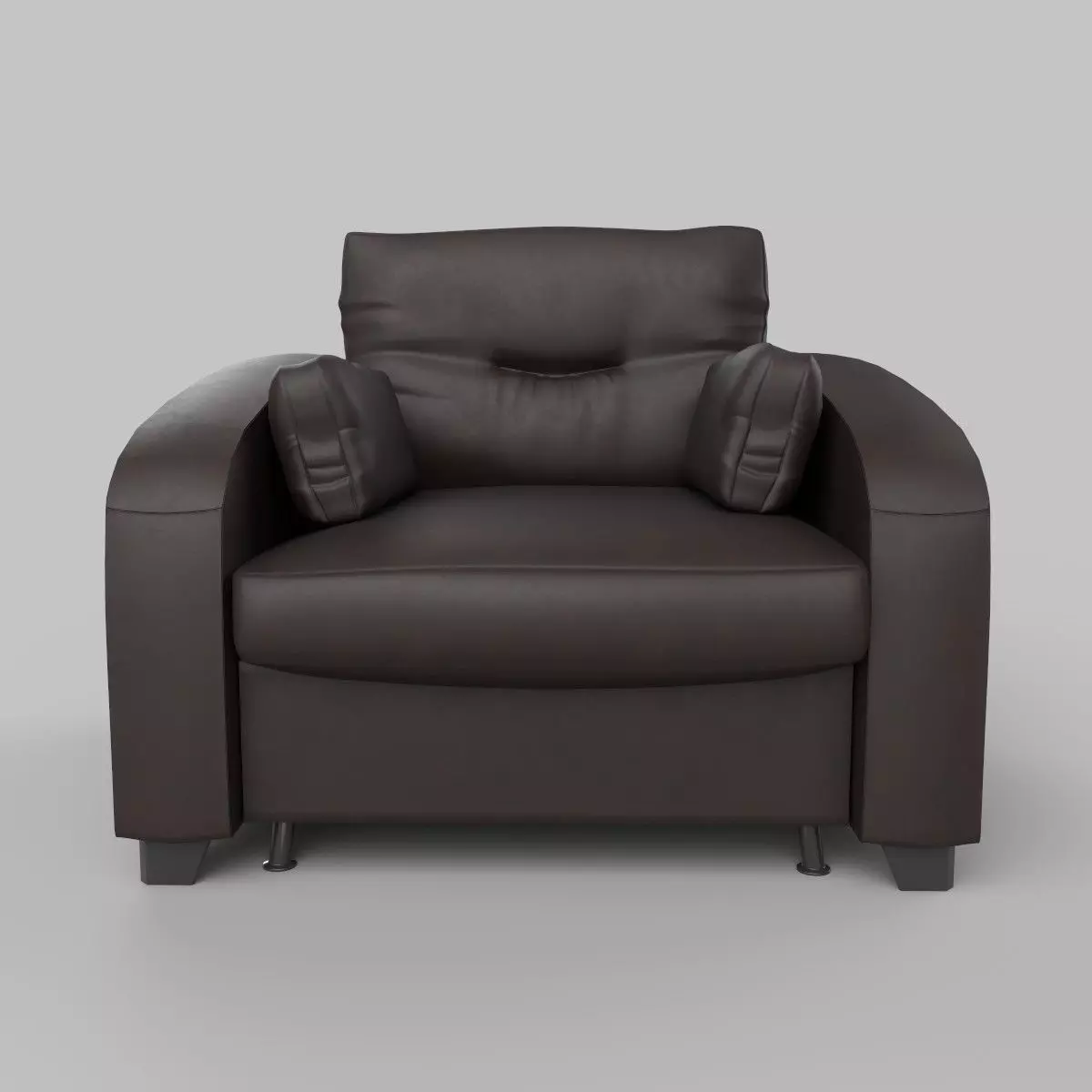 Realistic Sofa Low-poly 3D model_0