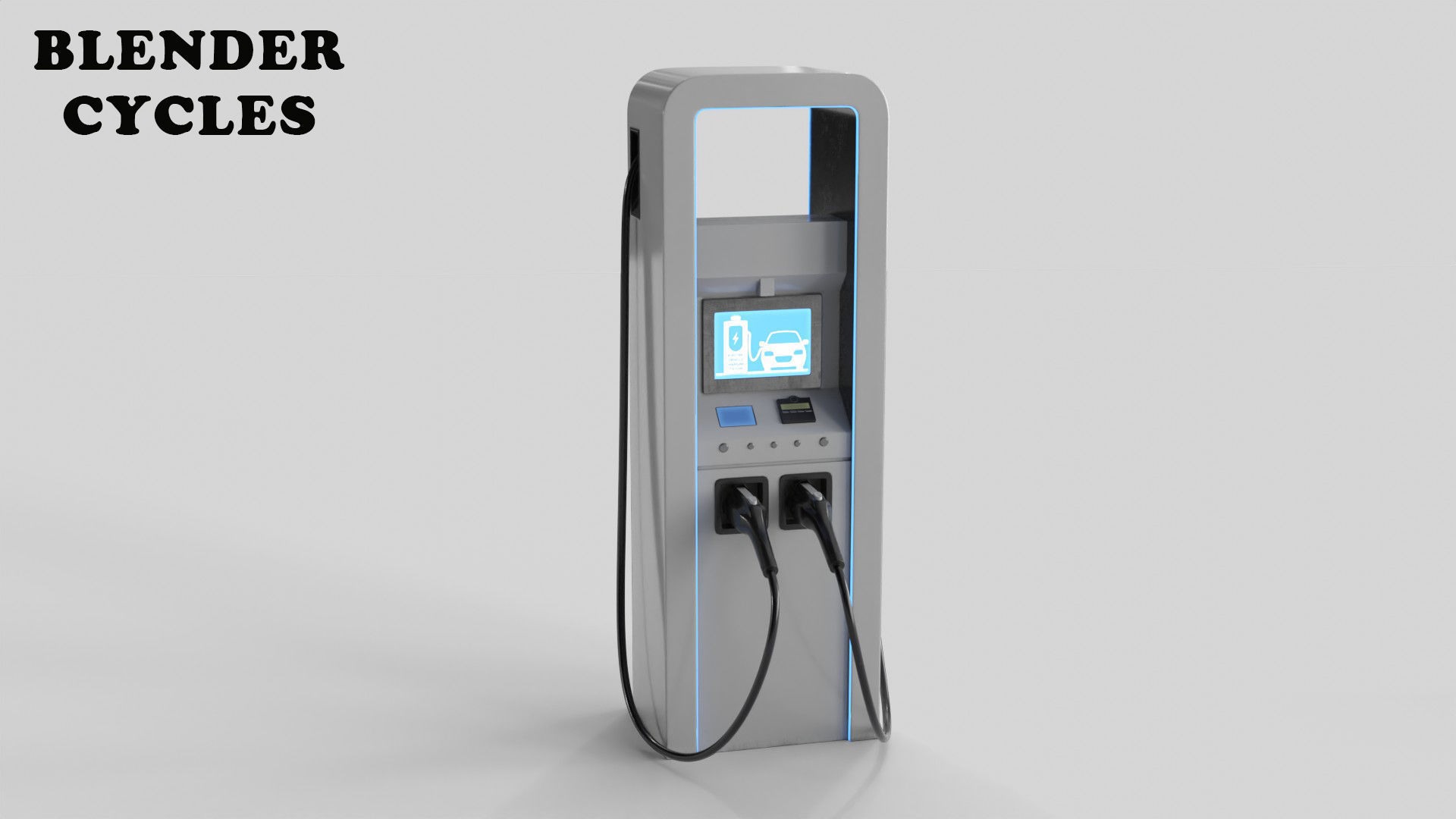 Charging Station Low-poly 3D model_17