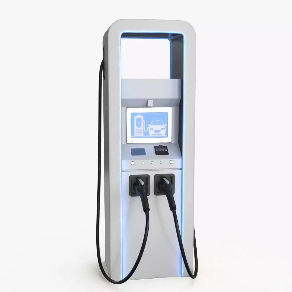 Charging Station Low-poly 3D model_0