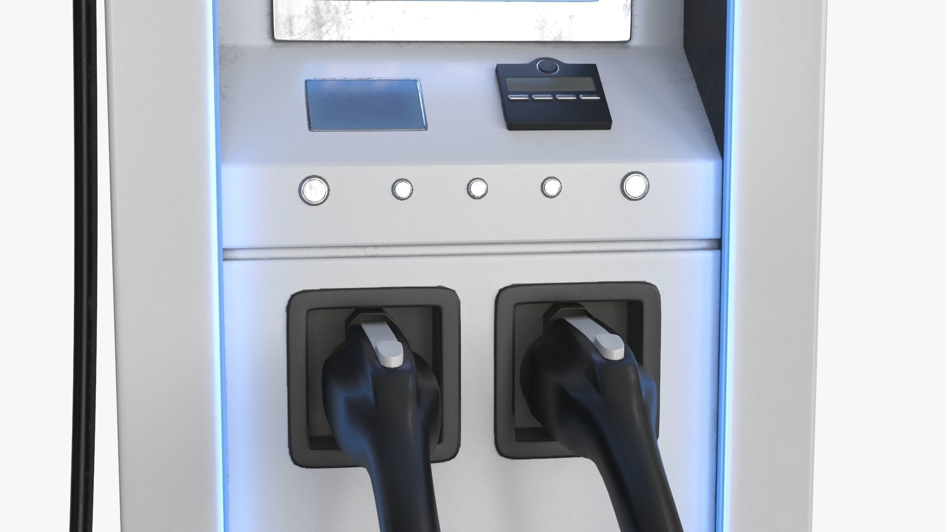 Charging Station Low-poly 3D model_16