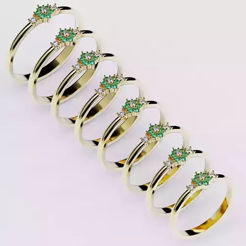 Wedding rings Flowers Collection All Sizes