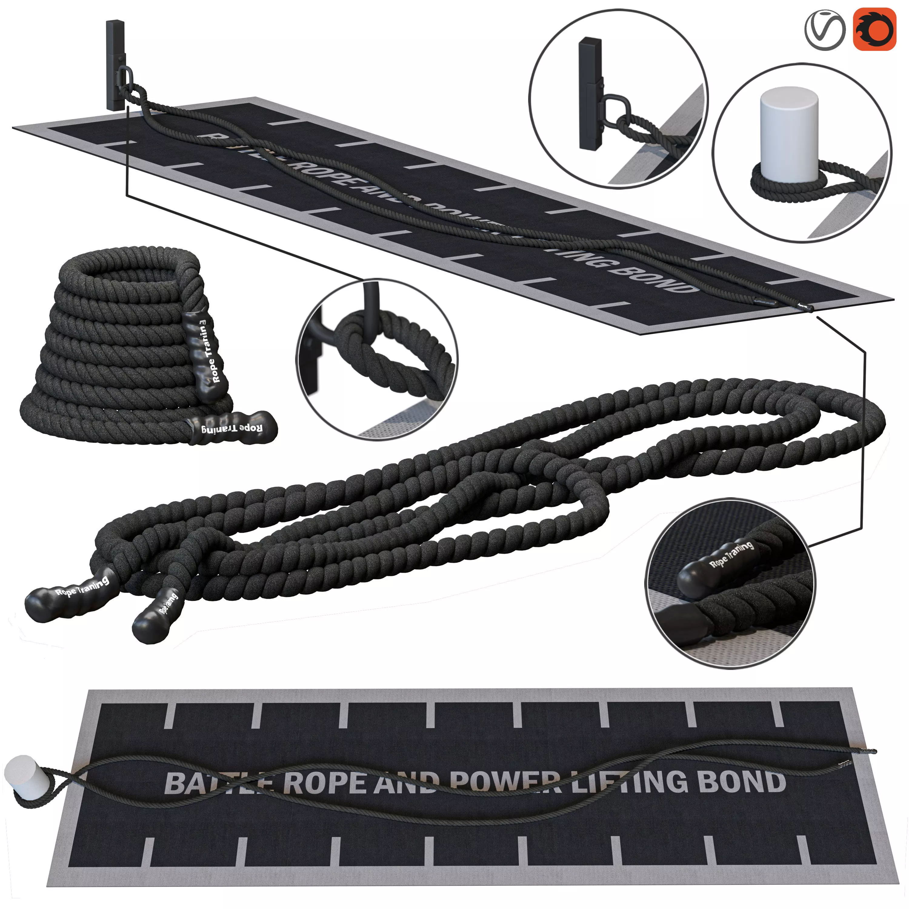 Battle Rope 3D model