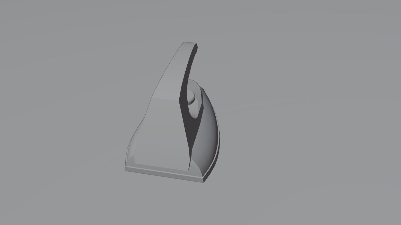 Old steaming iron low-poly Low-poly 3D model_5