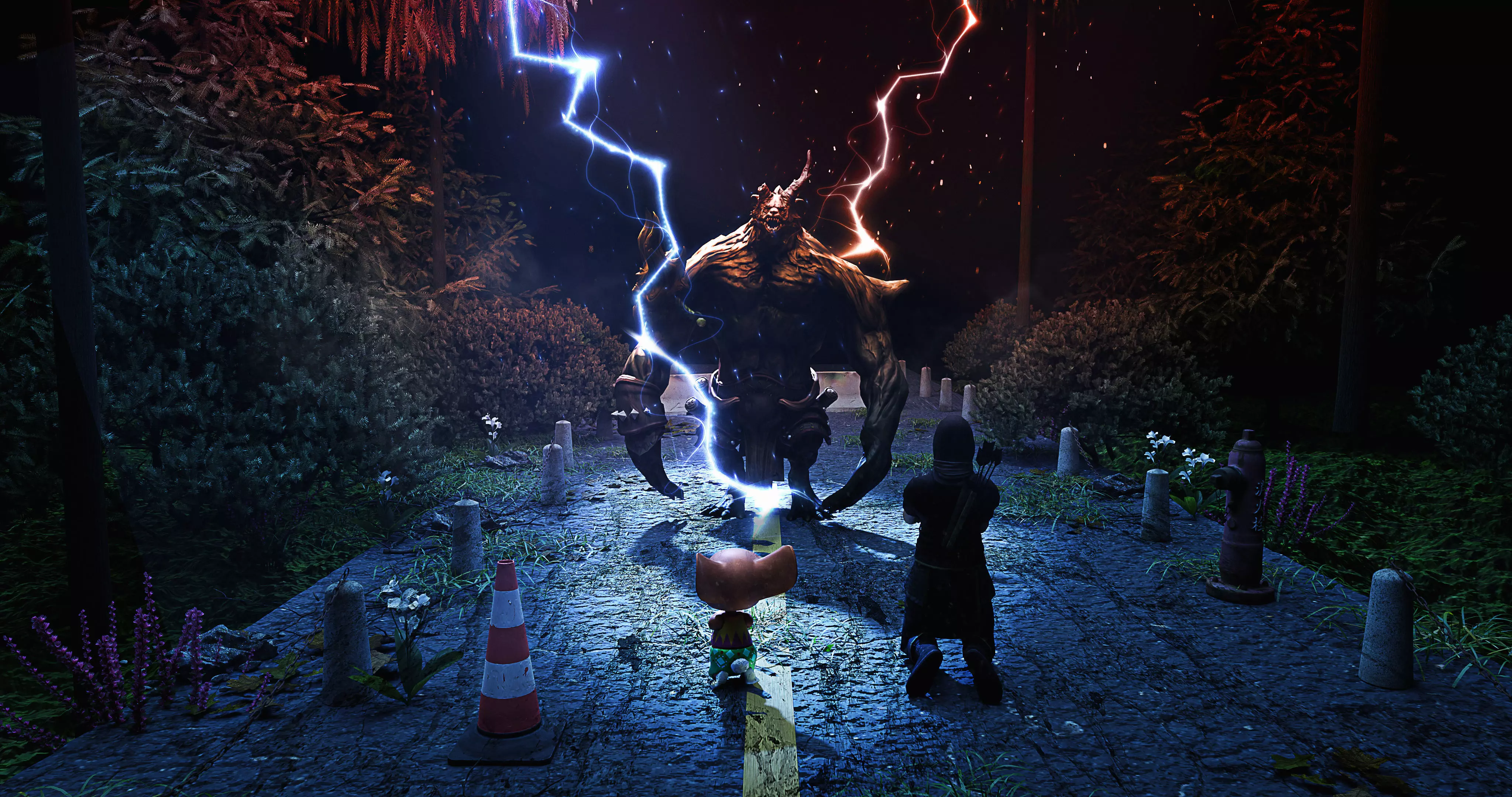 Horror scene made with blender 3D model_0