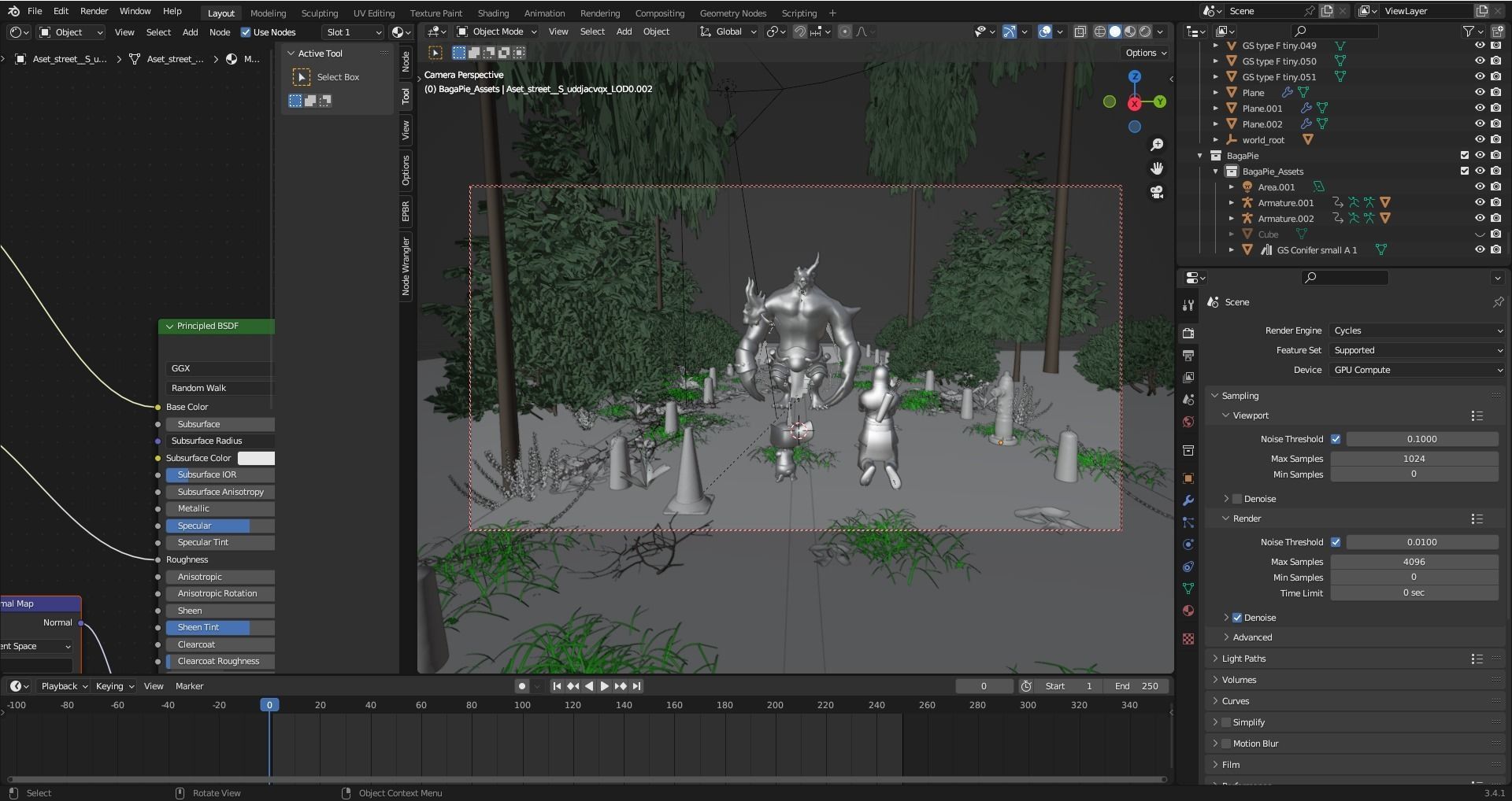 Horror scene made with blender 3D model_2