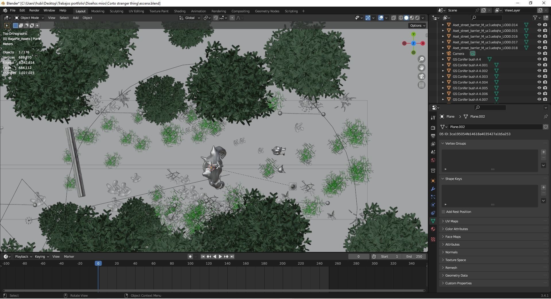 Horror scene made with blender 3D model_4