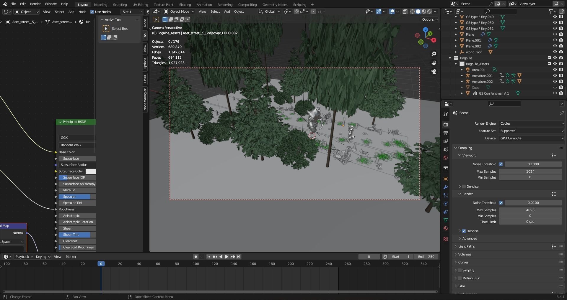 Horror scene made with blender 3D model_3