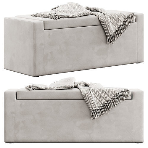 Bench By Inspired Home 3D model 2