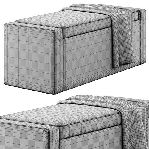 Bench By Inspired Home 3D model 5
