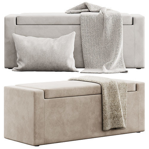 Bench By Inspired Home 3D model 3