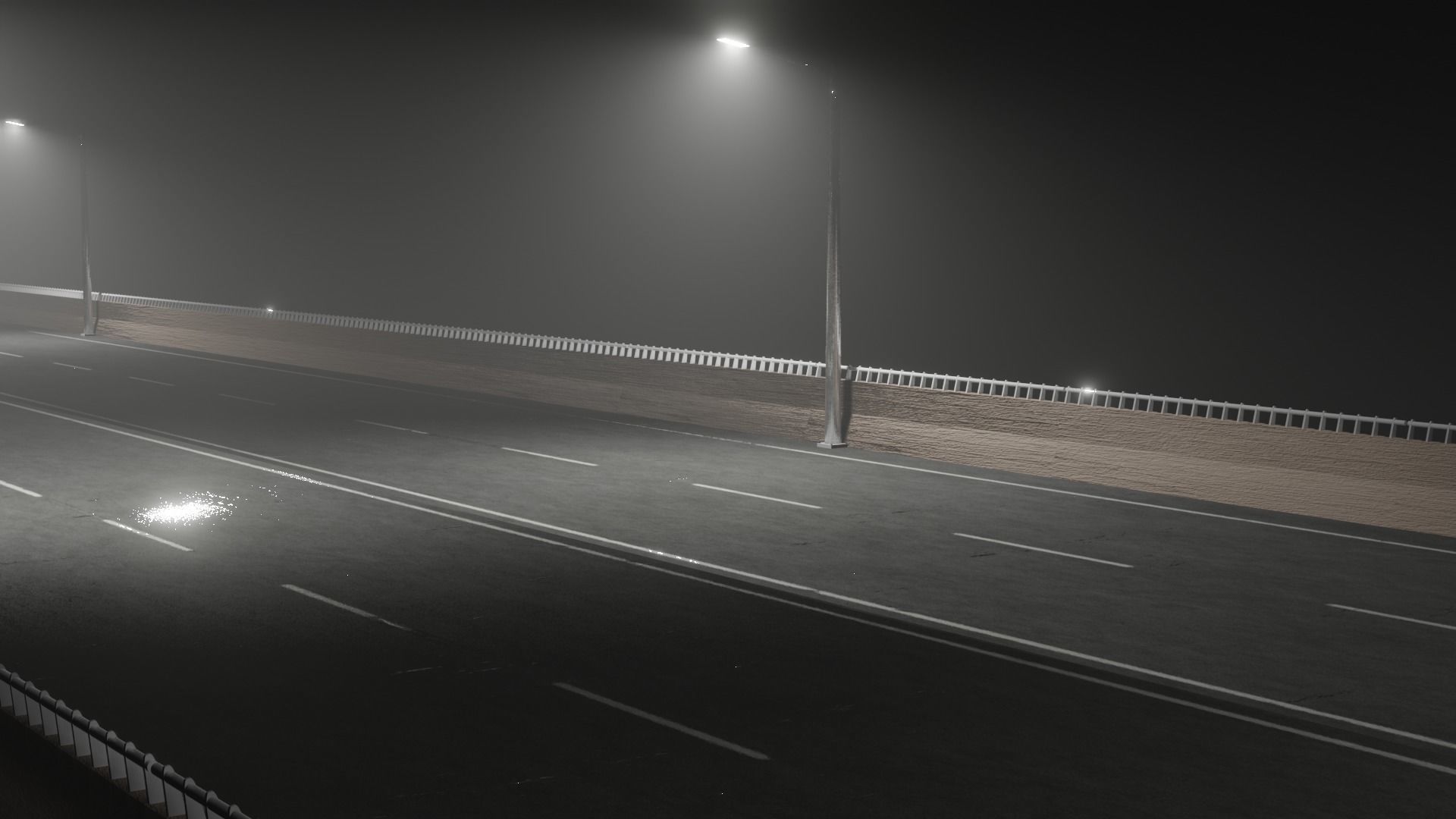 Elevated Road Free low-poly 3D model_4