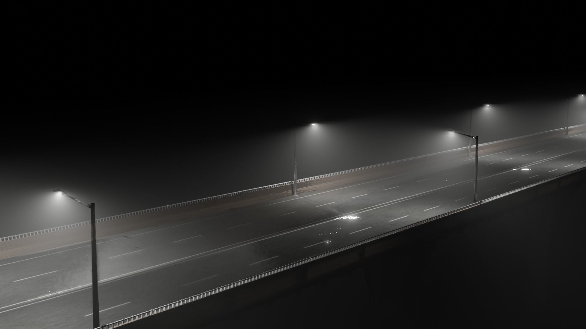 Elevated Road Free low-poly 3D model_2
