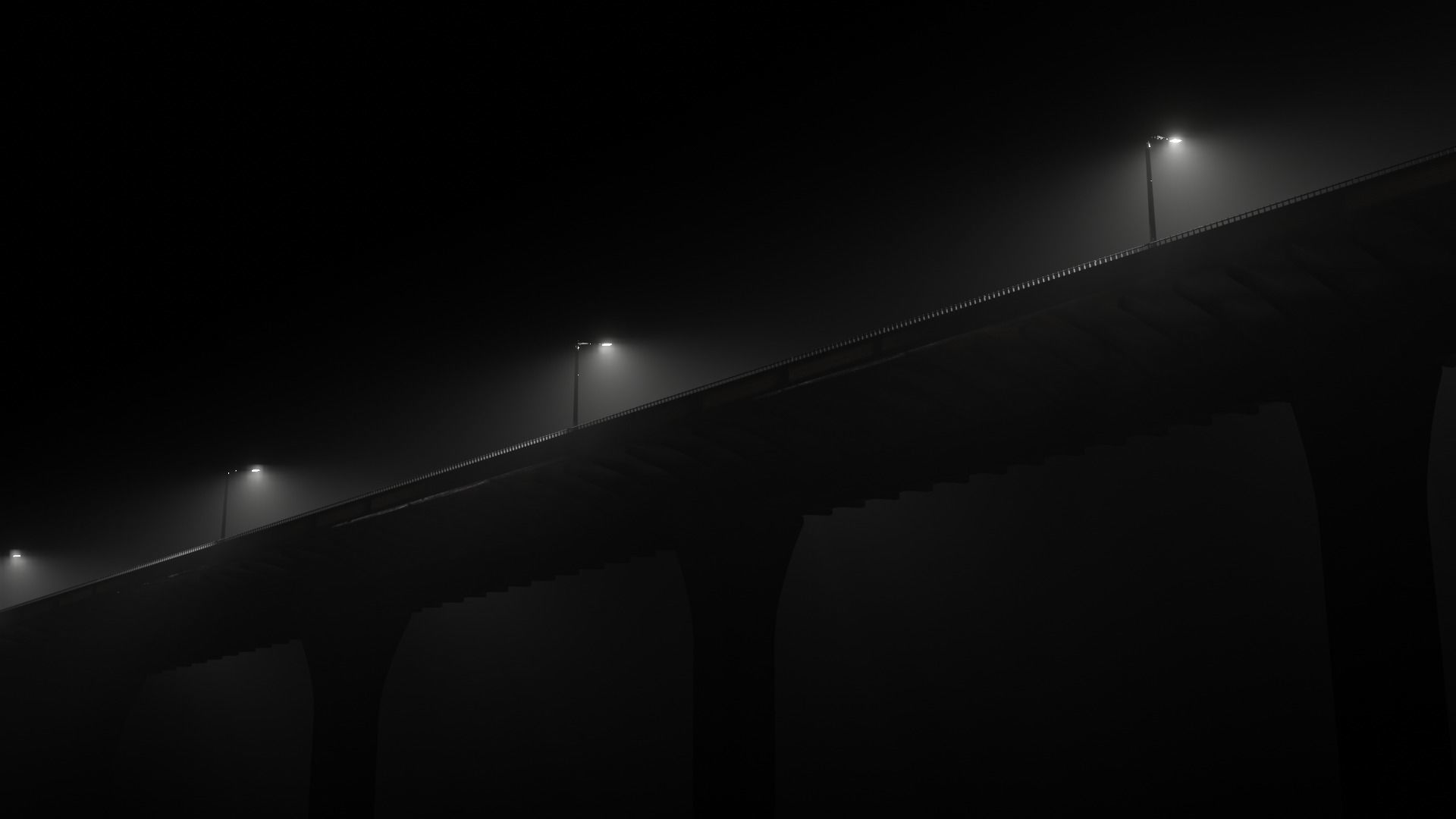 Elevated Road Free low-poly 3D model_1