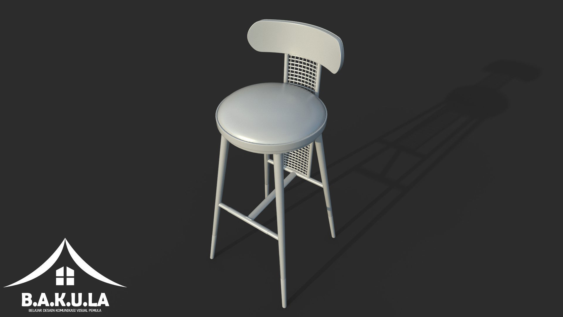 Bar Chair 3D model_2