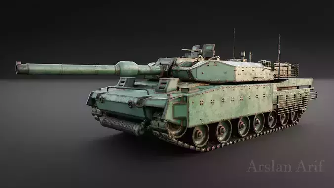 Tank War Zone Machine Tank Low-poly 3D model