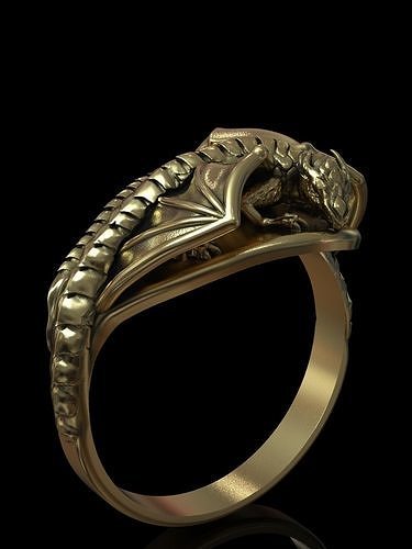 ring dragon lizard 3D print model