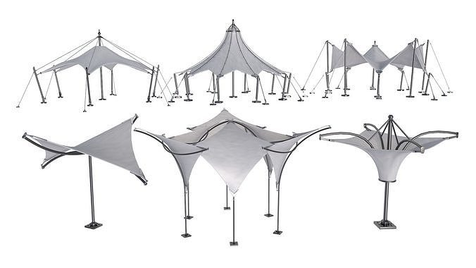 Tensile Structures collection 3D model